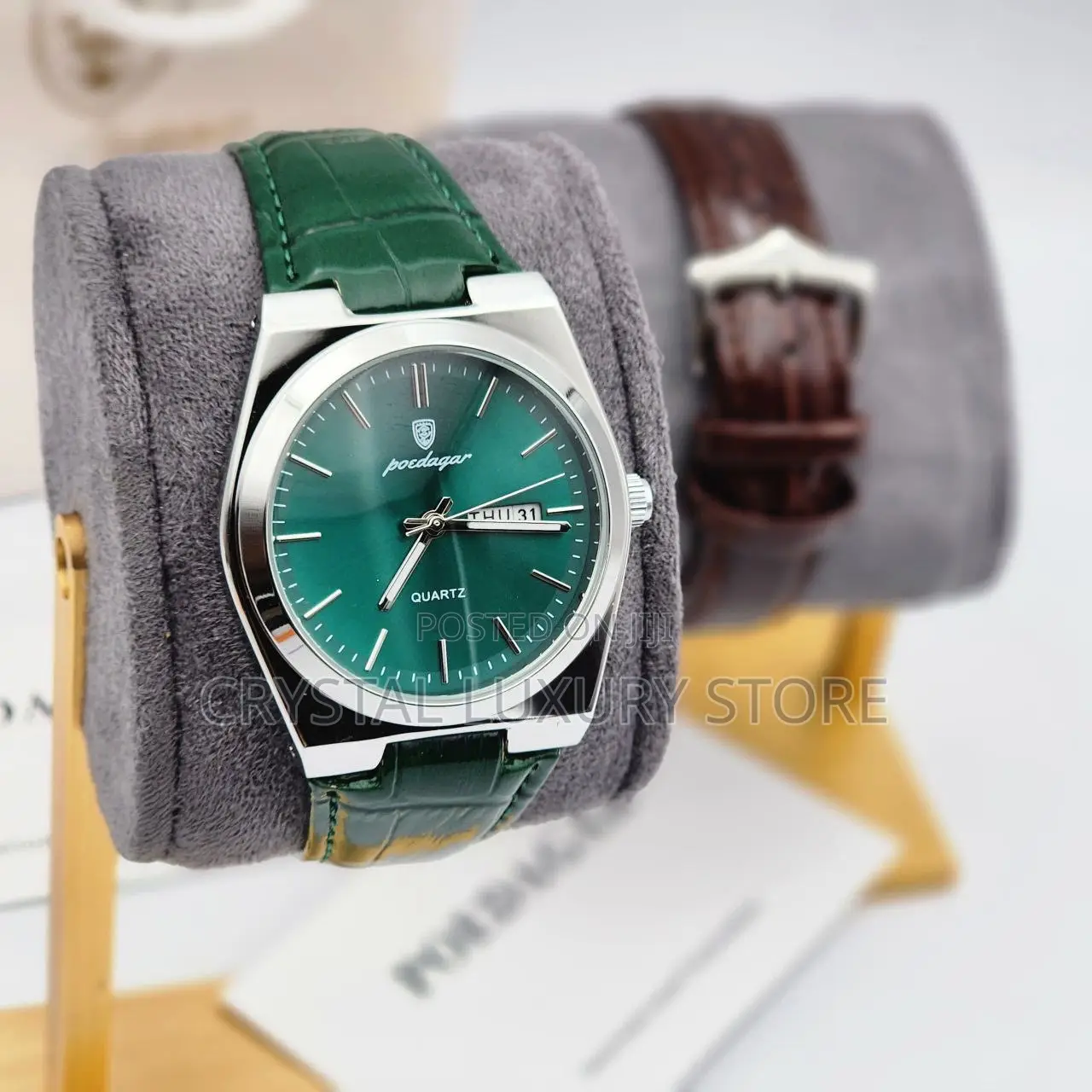 Poedagar Quality Men Genuine Leather Wristwatch