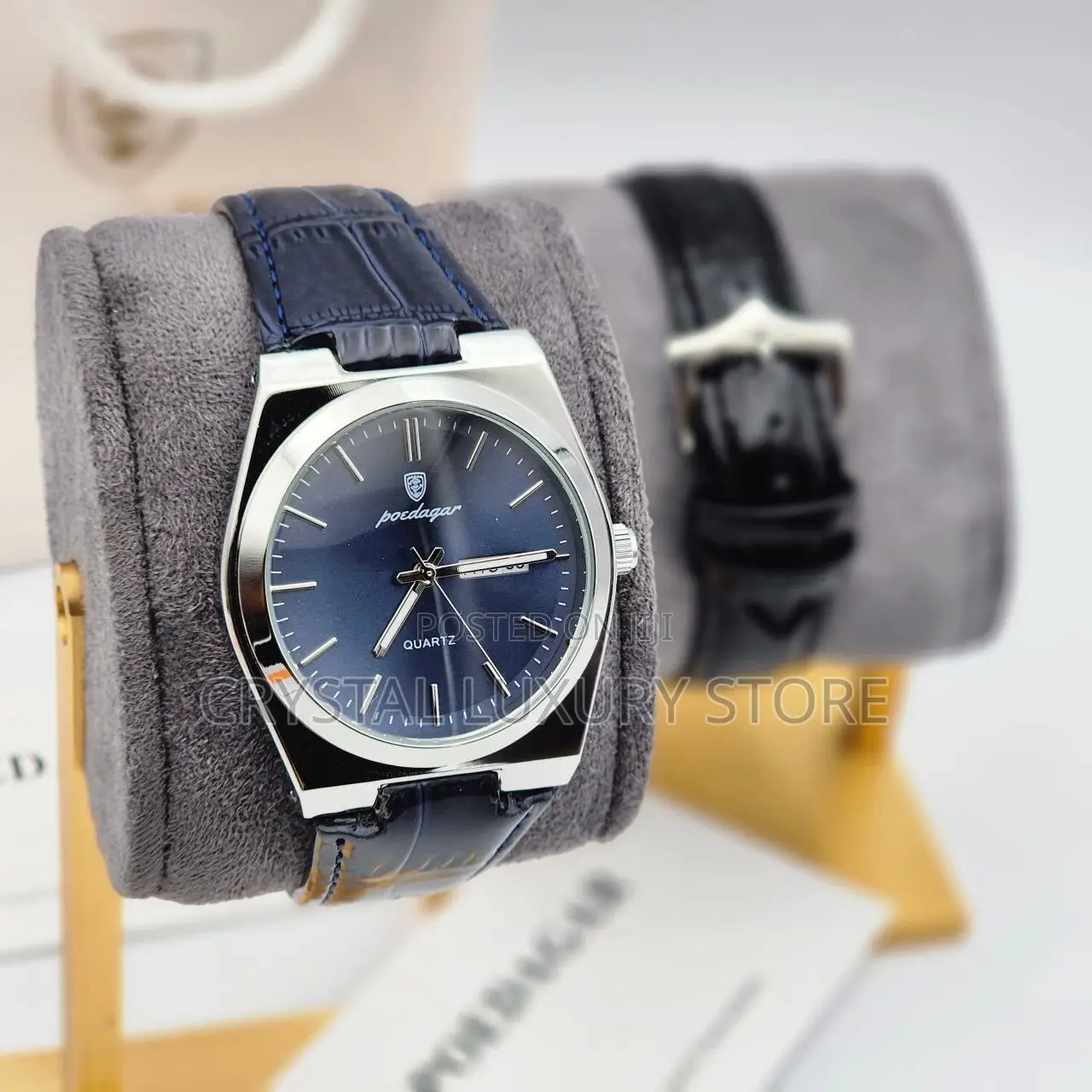 Poedagar Quality Men Genuine Leather Wristwatch