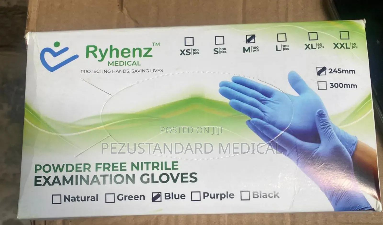 Blue Nitrile Examination Gloves Power Free