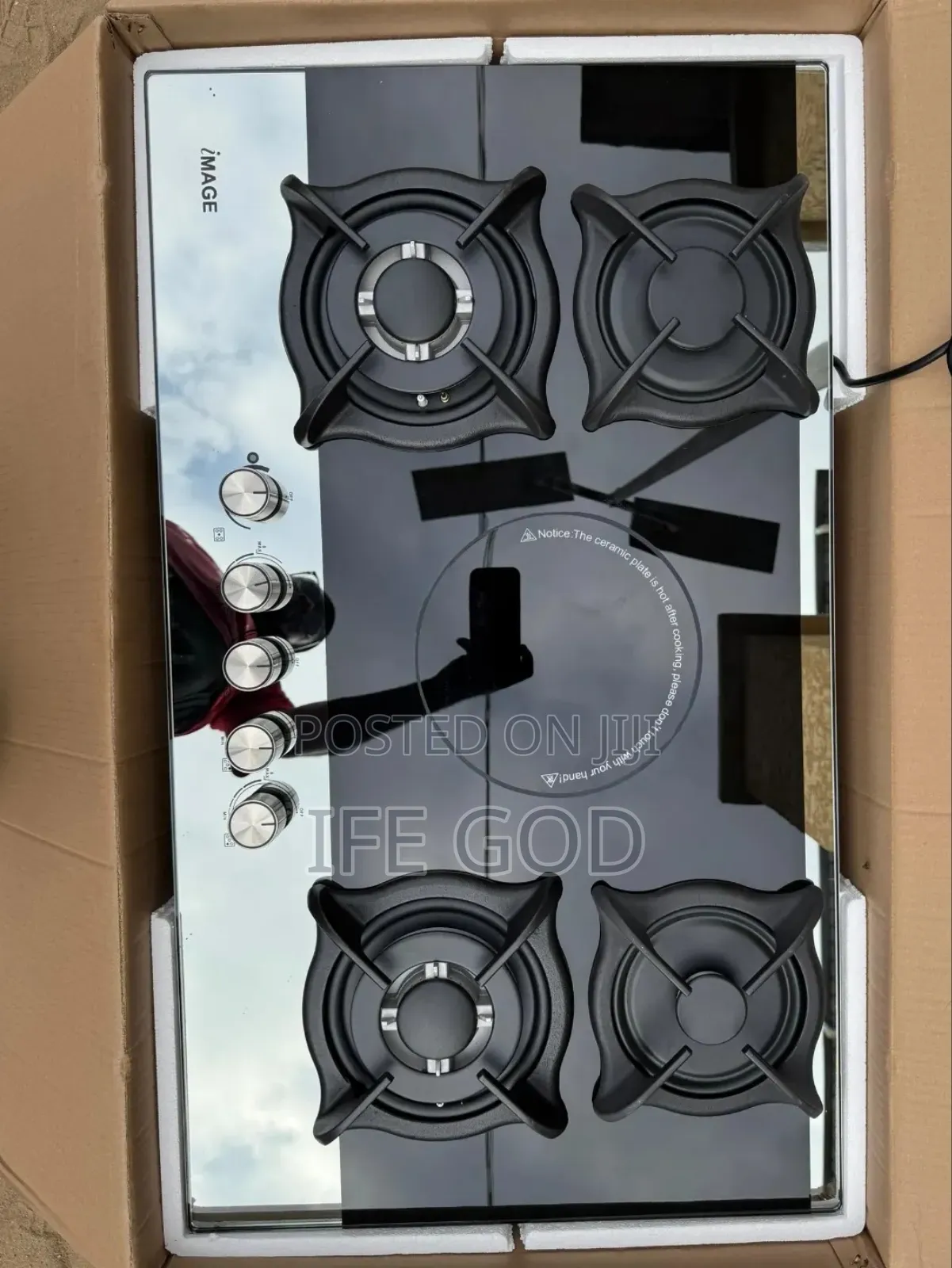Original High Quality Image 8mm Glass Top Built-in Gas Ele Cooker