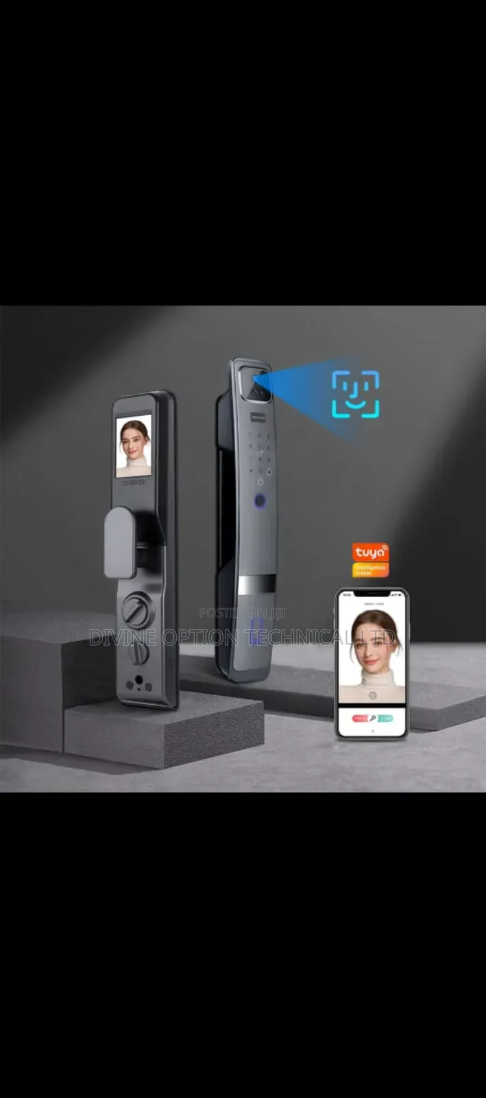 Tuya Facial Detection Electronic Wifi App Intelligent Door Lock