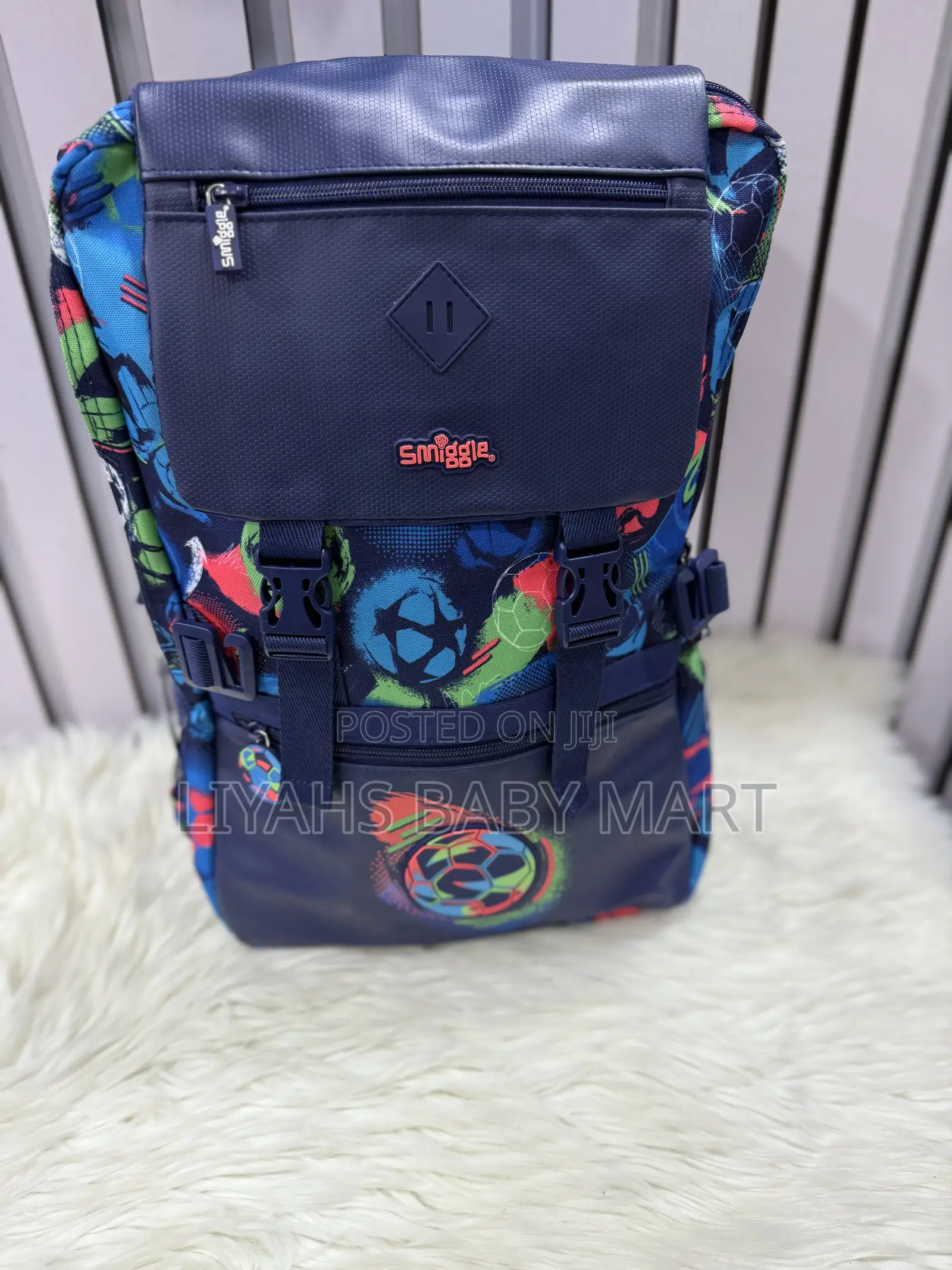 Smiggle Classic Football Print Backpack