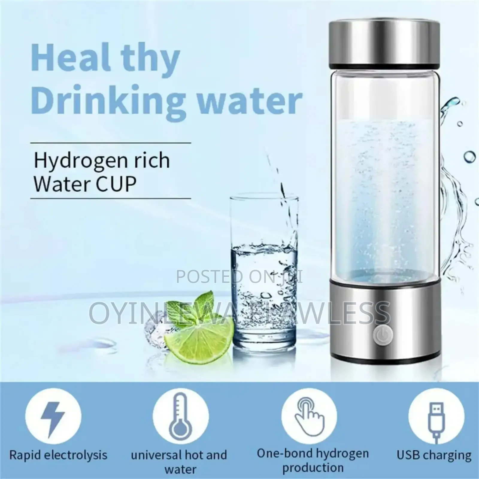 420ml Usb Hydrogen Water Generator Alkaline Maker Water Lonizer Bottle
