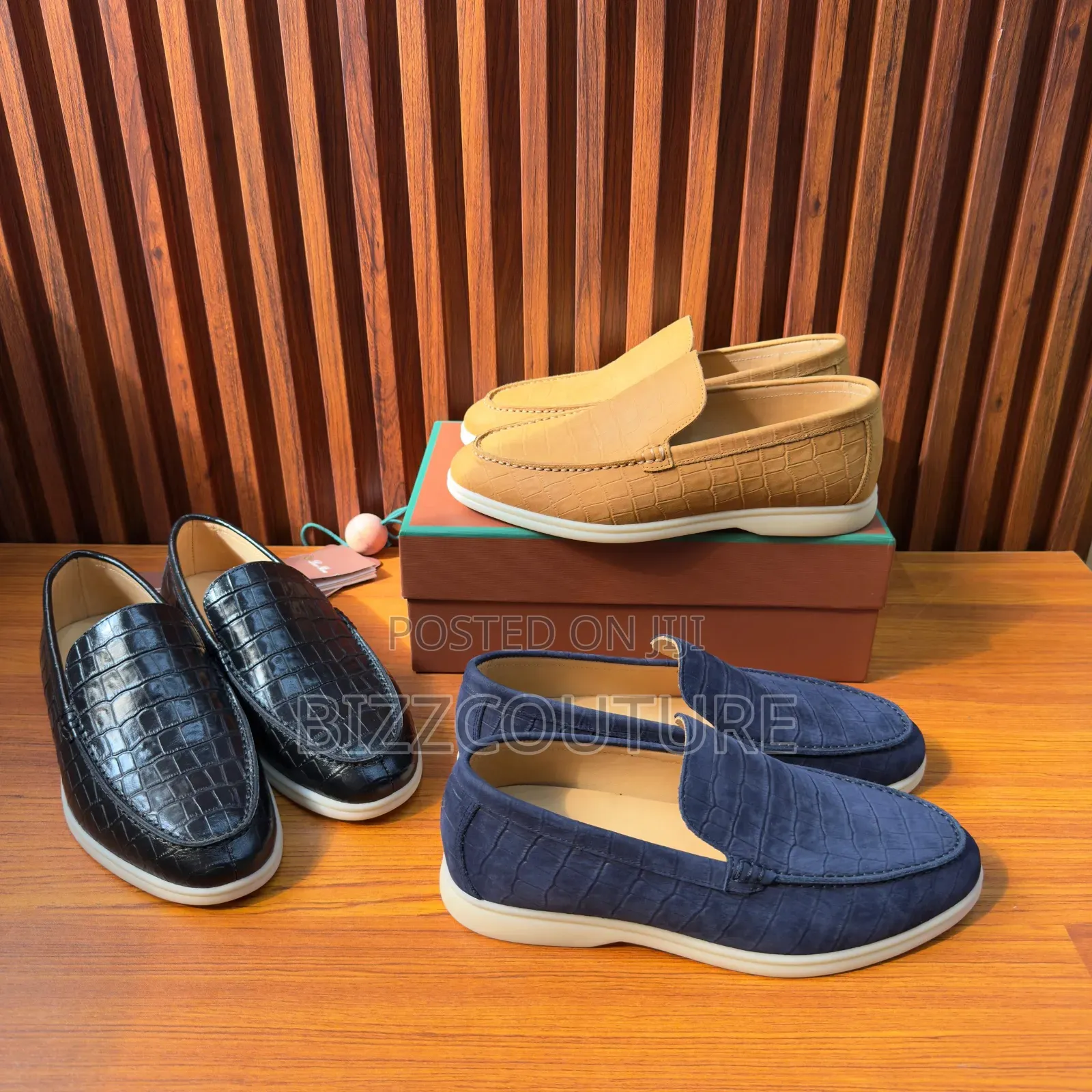 Original Loro Piana Moccasin Suede Blue Available in Store