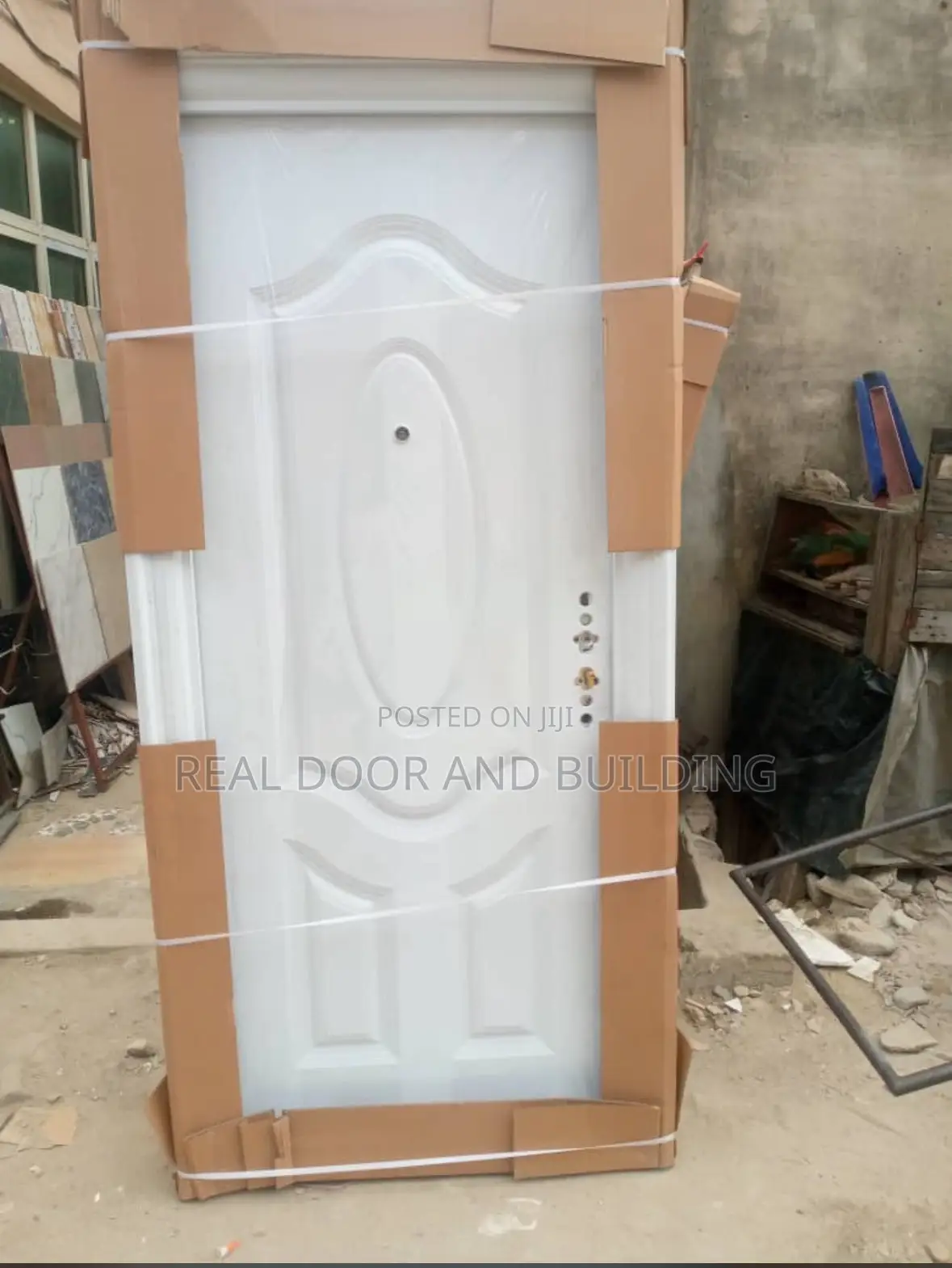 Security White Steel Door.(53kag)