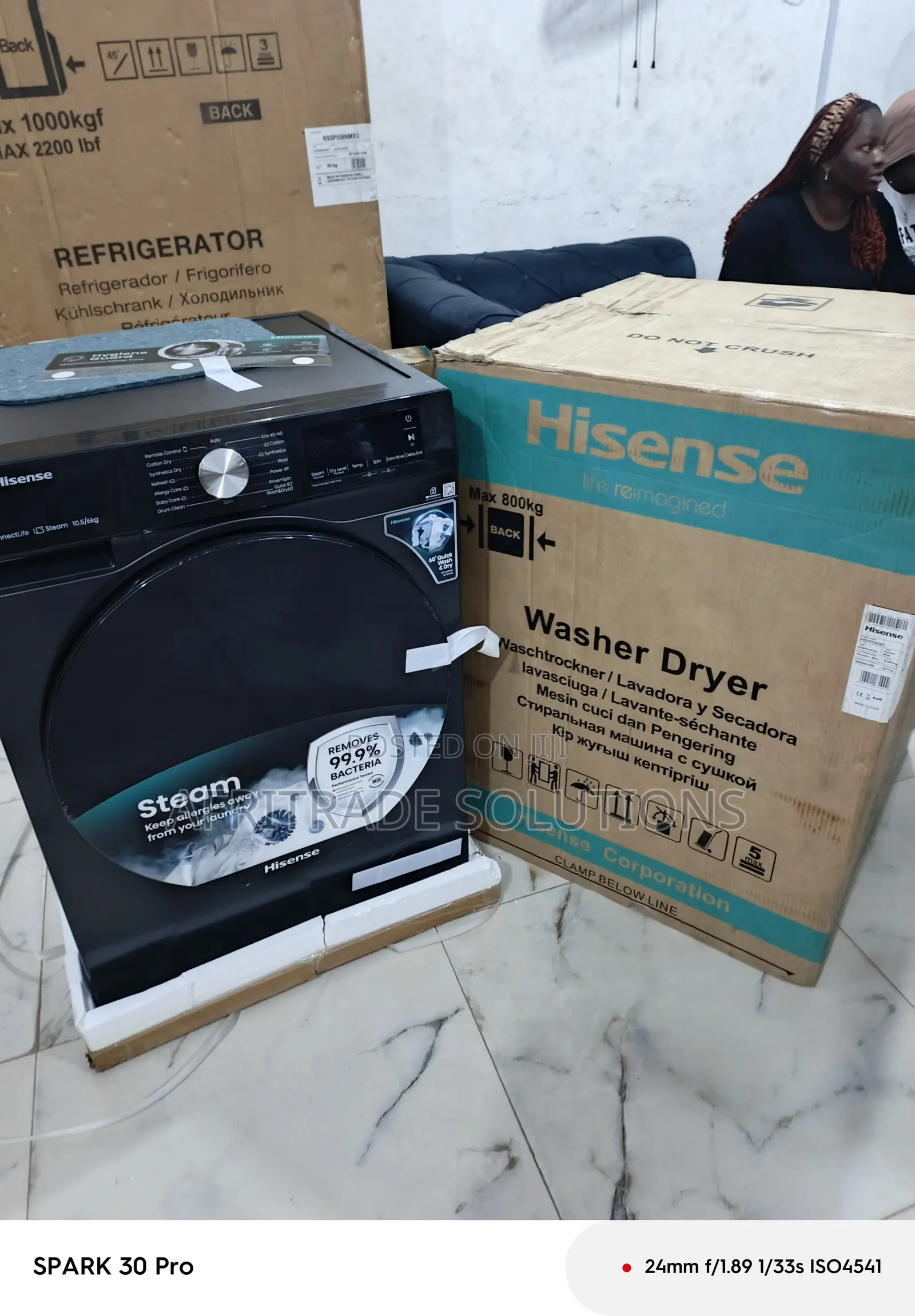 Hisense 10.5 Kg Wash Dry Washer – Smart Connectivity Included