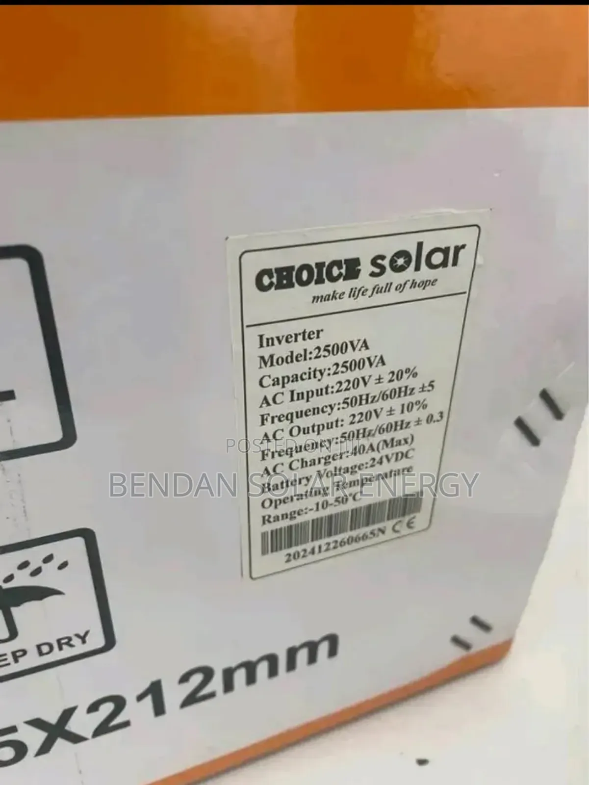 2.5kva Choice Hybrid Solar Inverter – Original Durable