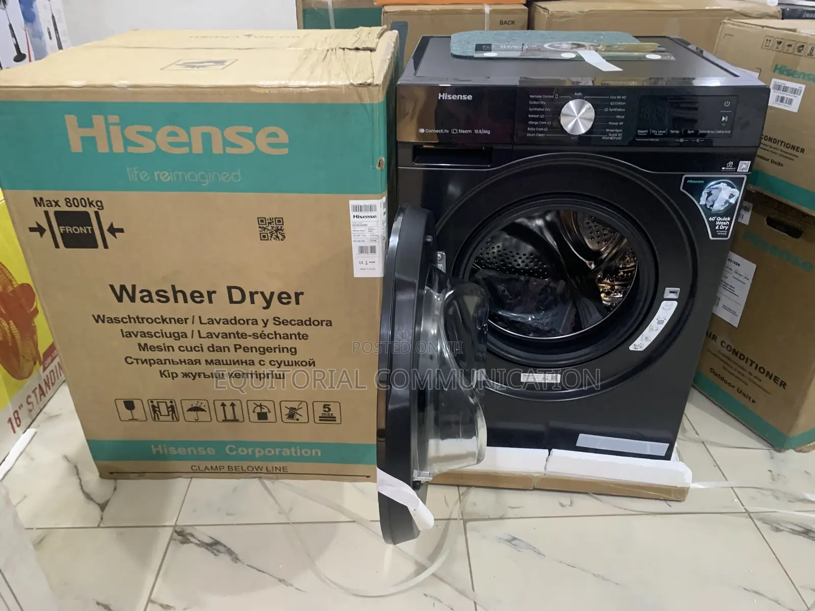 10kg Hisense Wash and Dryer Automatic Washing Machine