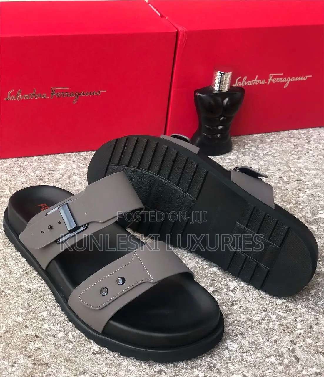 Original Ferragamo Nubuck / Leather Slippers