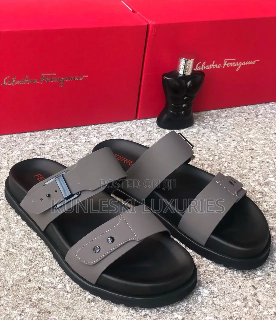 Original Ferragamo Nubuck / Leather Slippers