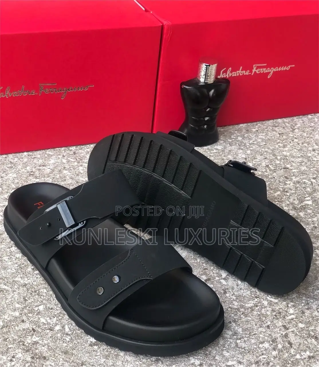 Original Ferragamo Nubuck / Leather Slippers