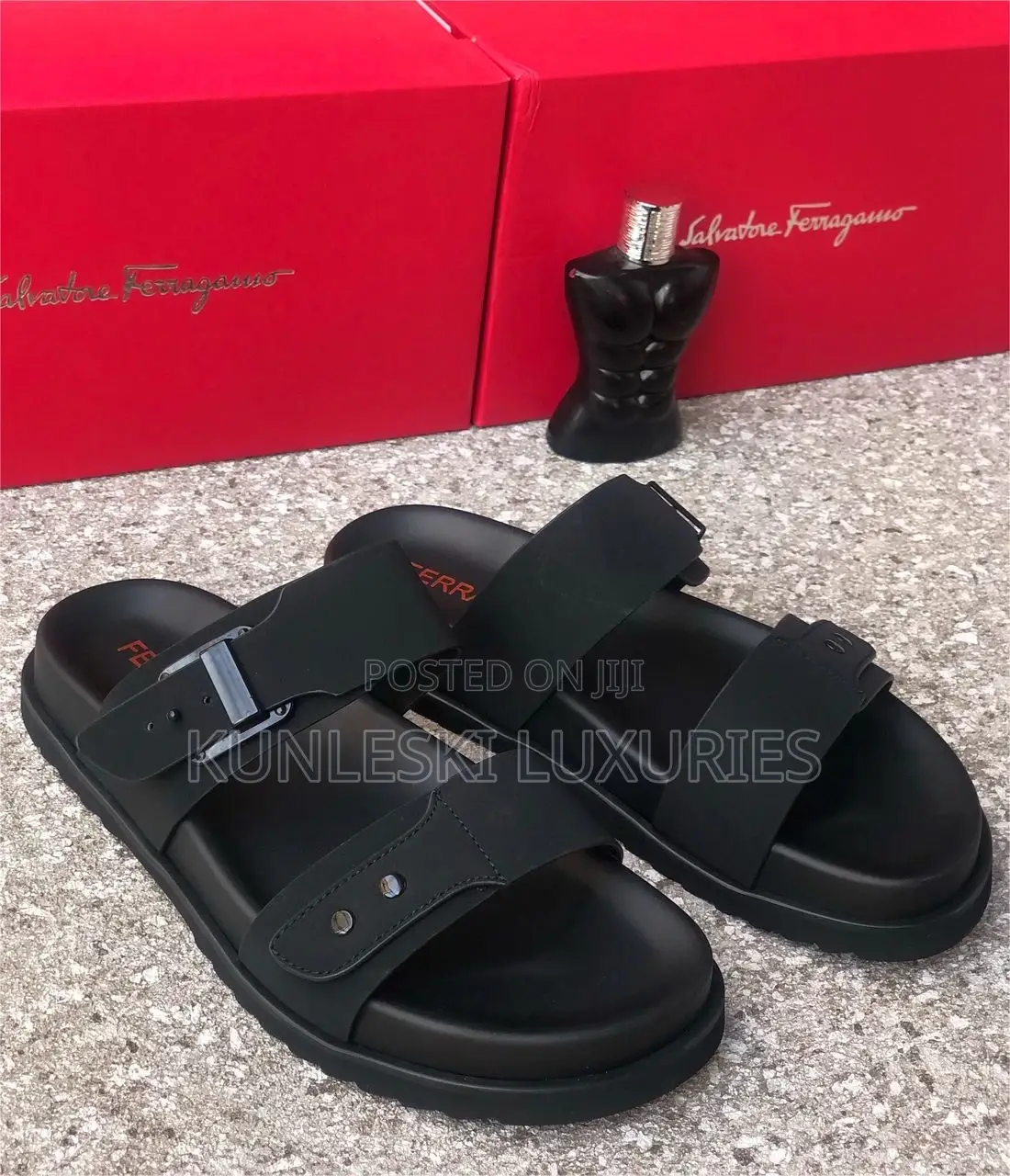 Original Ferragamo Nubuck / Leather Slippers
