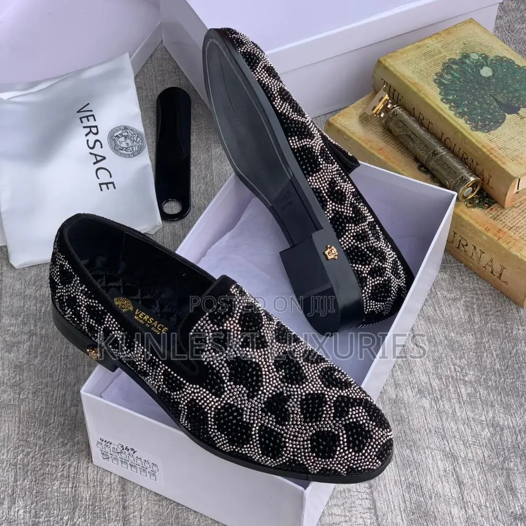 Original Versace Rhinestone Loafers Men’S Shoes