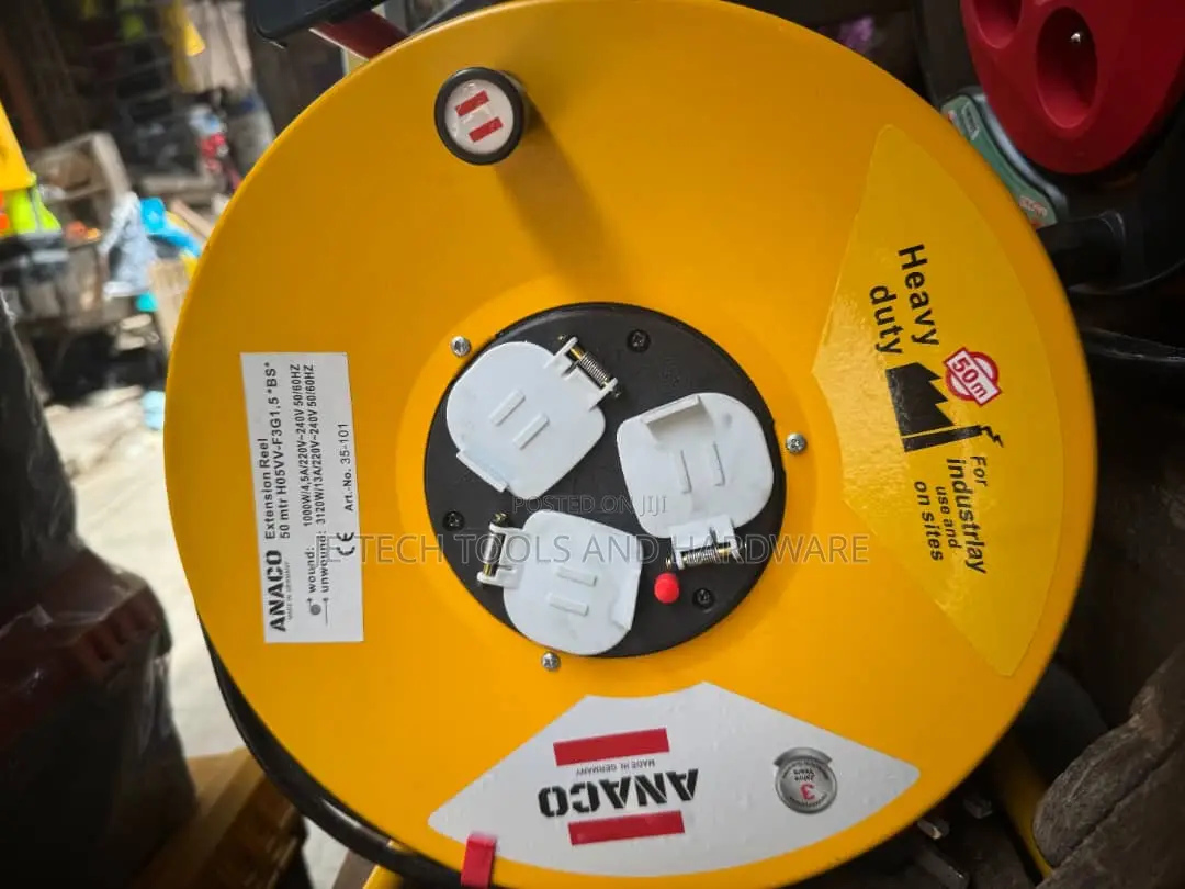 Anaco 50m Heavy Duty Industrial Cable Reel.