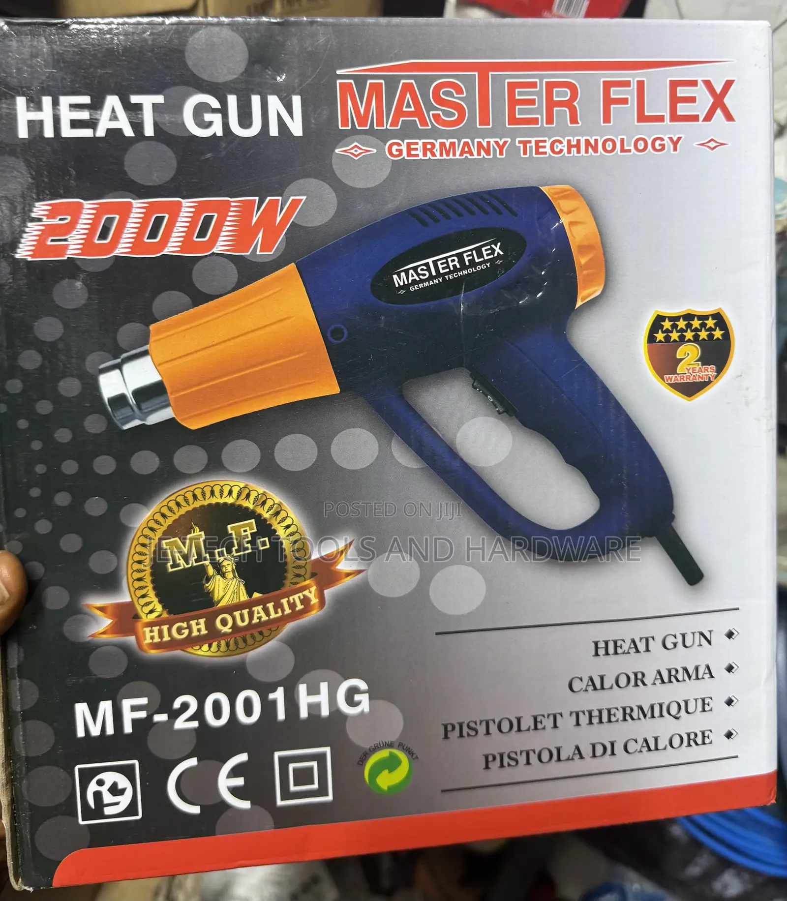 Master Flex Heat Gun, Model Mf-2001hg