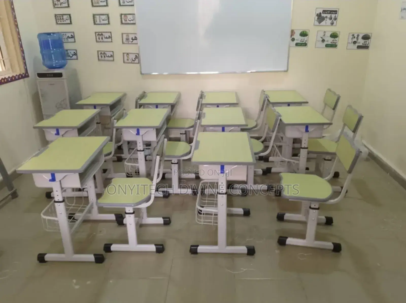School Children Reading Desk
