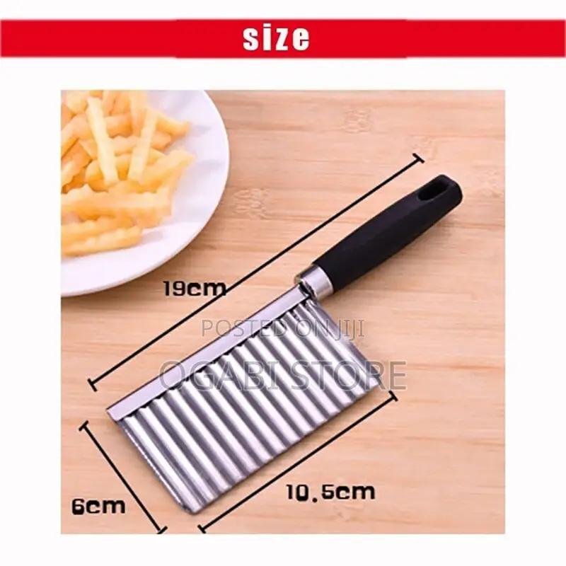 Crinkle Cutter Knife – Stainless Steel Wavy Slicer