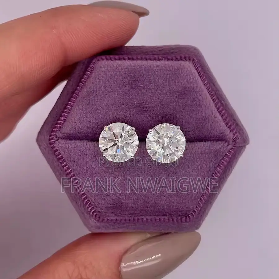 925 Silver Carbon Diamond Stud Earring