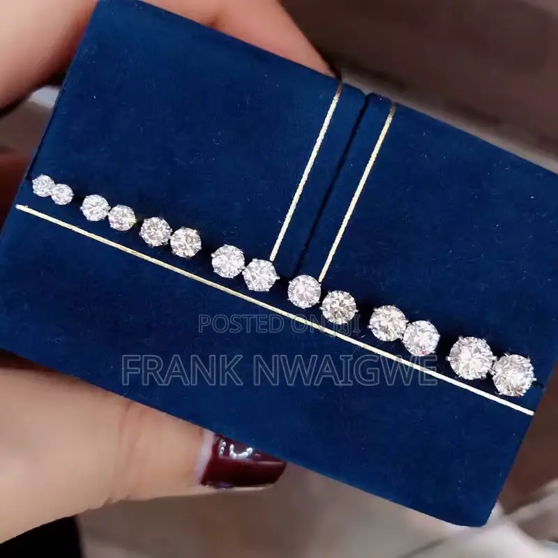 925 Silver Carbon Diamond Stud Earring