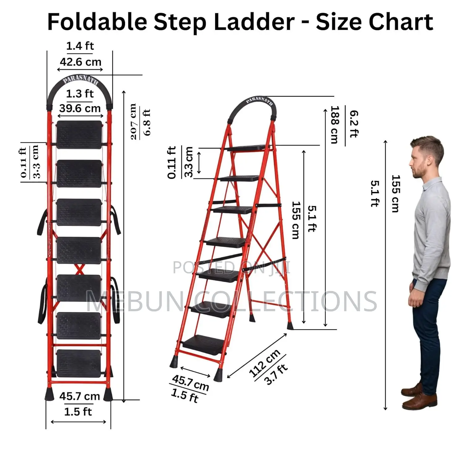 7 Steps Foldable Ladder/ Household Ladder 7 Steps
