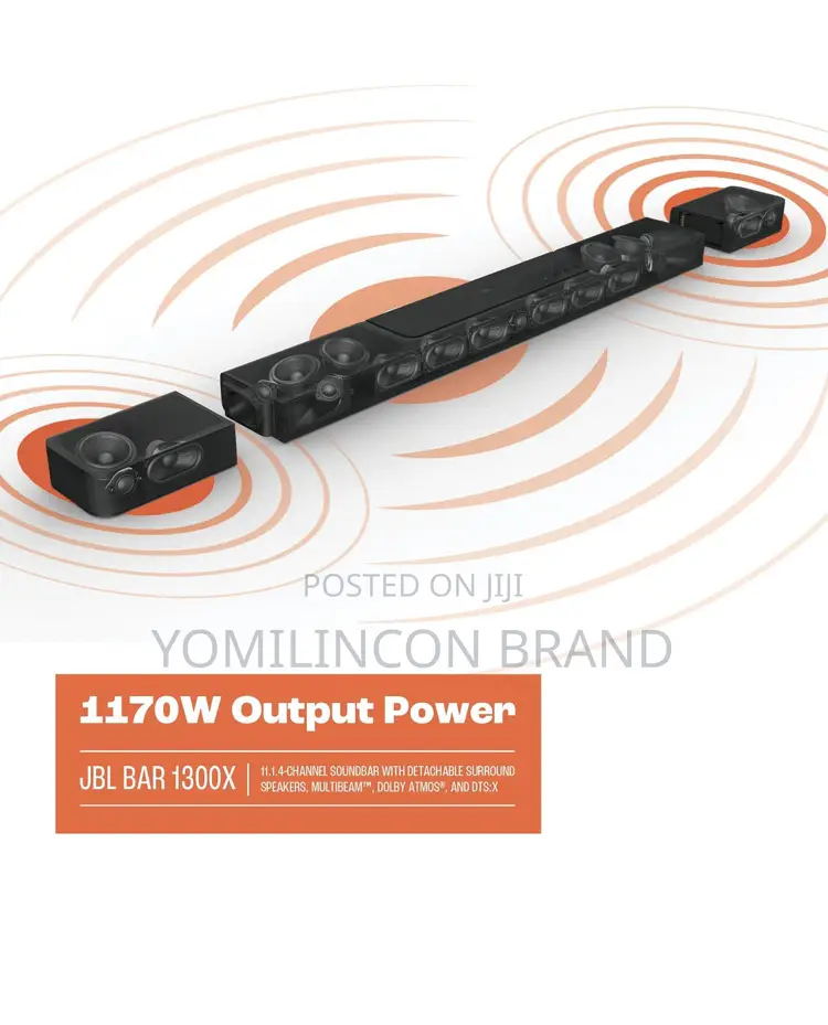 JBL Bar 1300x: 11.1.4-Channel Soundbar With Detachable.