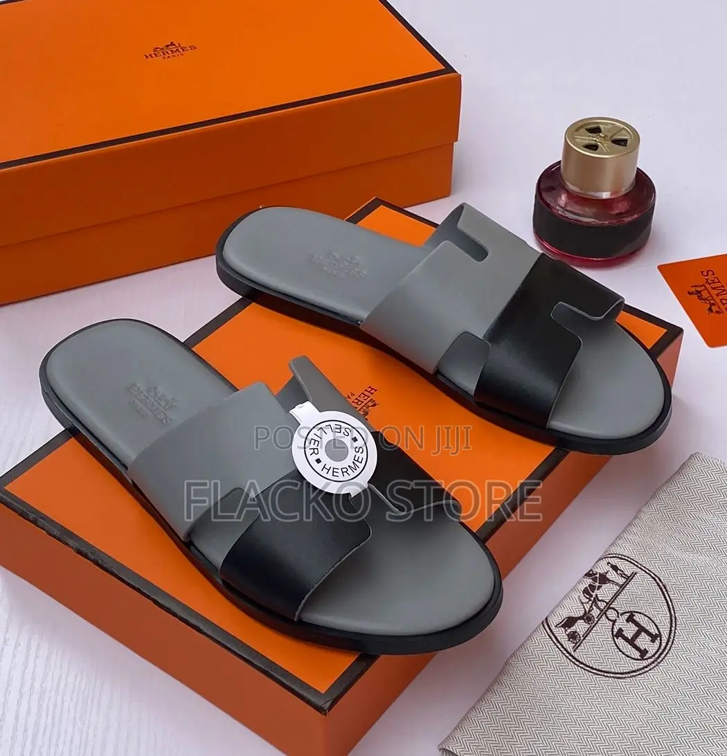 Original Hermes Leather Slippers