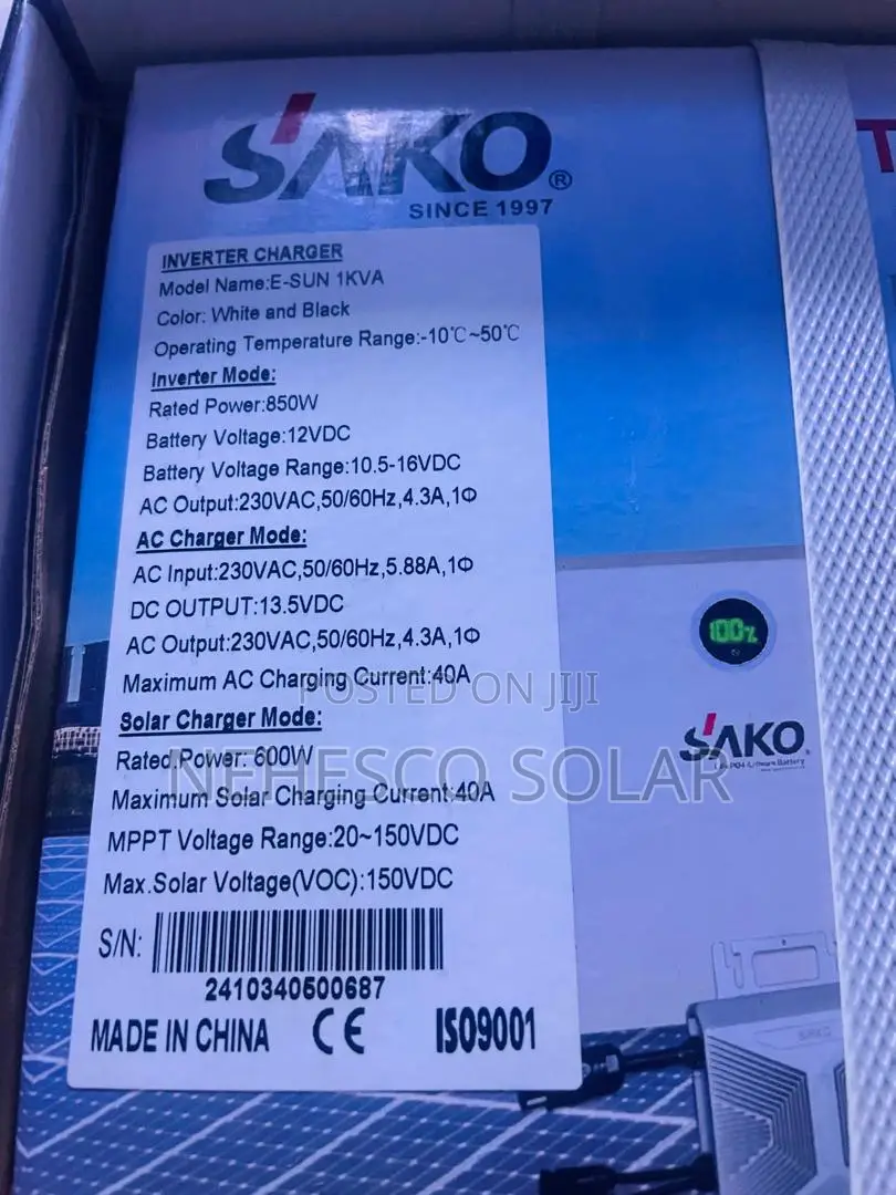 1kva Sako Hybrid Inverter
