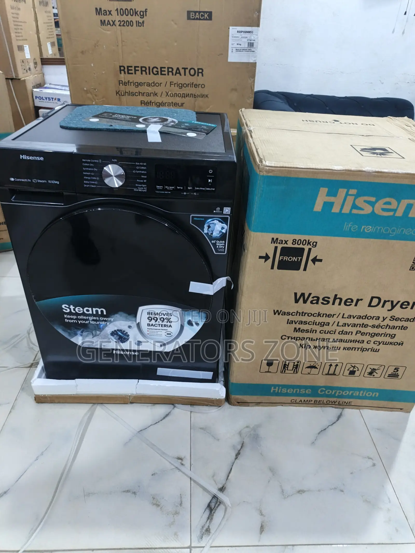 Hisense Front Load Washer Dryer – 10.5kg Wash, 6kg Dry