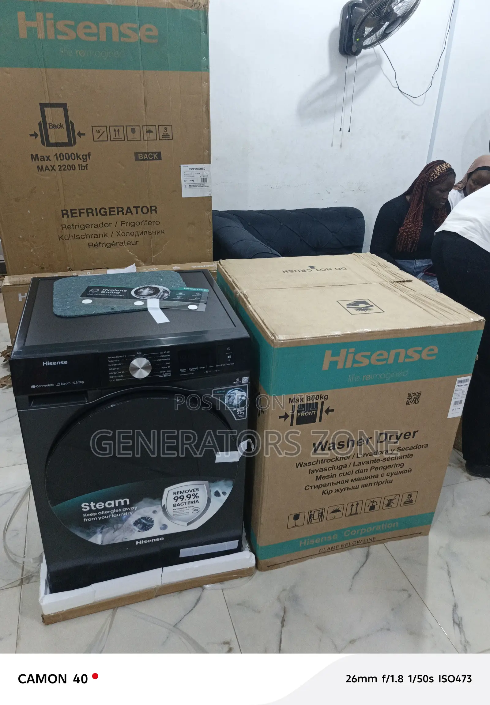 Hisense Front Load Washer Dryer – 1400rpm Spin Speed for Quick Drying