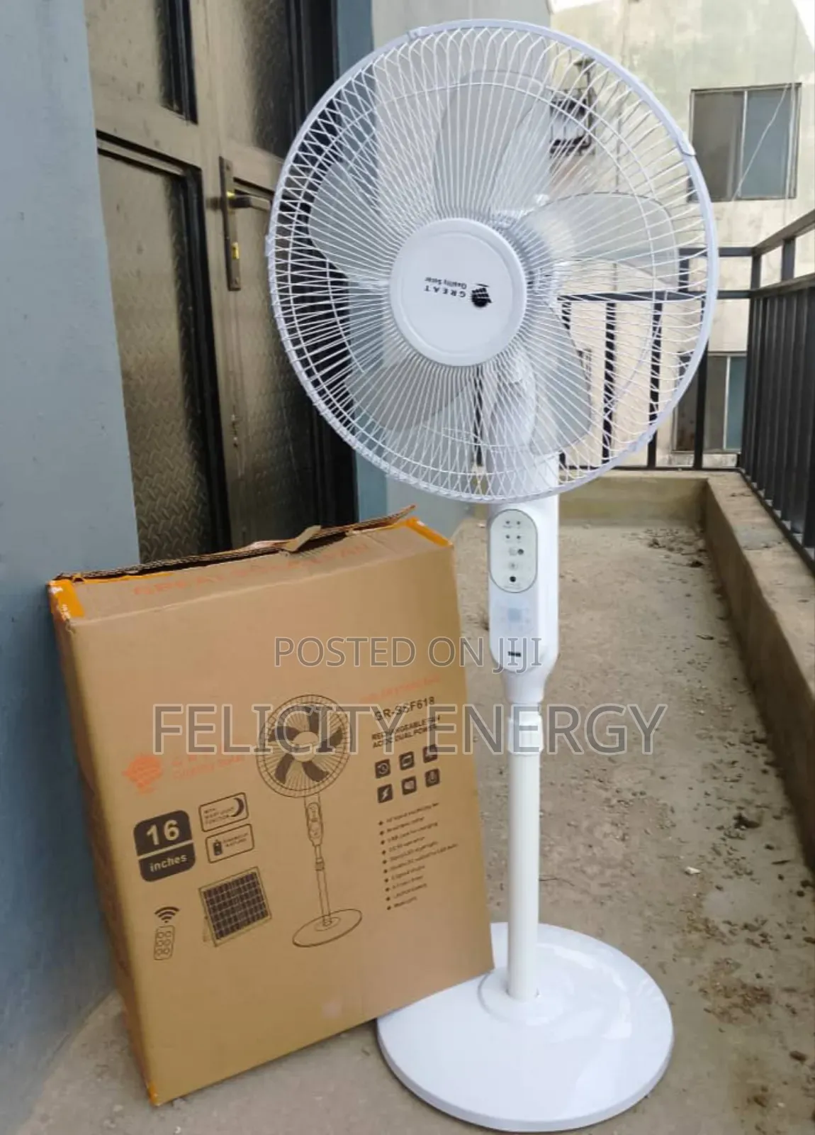 Rechargeable Solar Fan With Solar Panel , 1bulb and Usb Port Battery