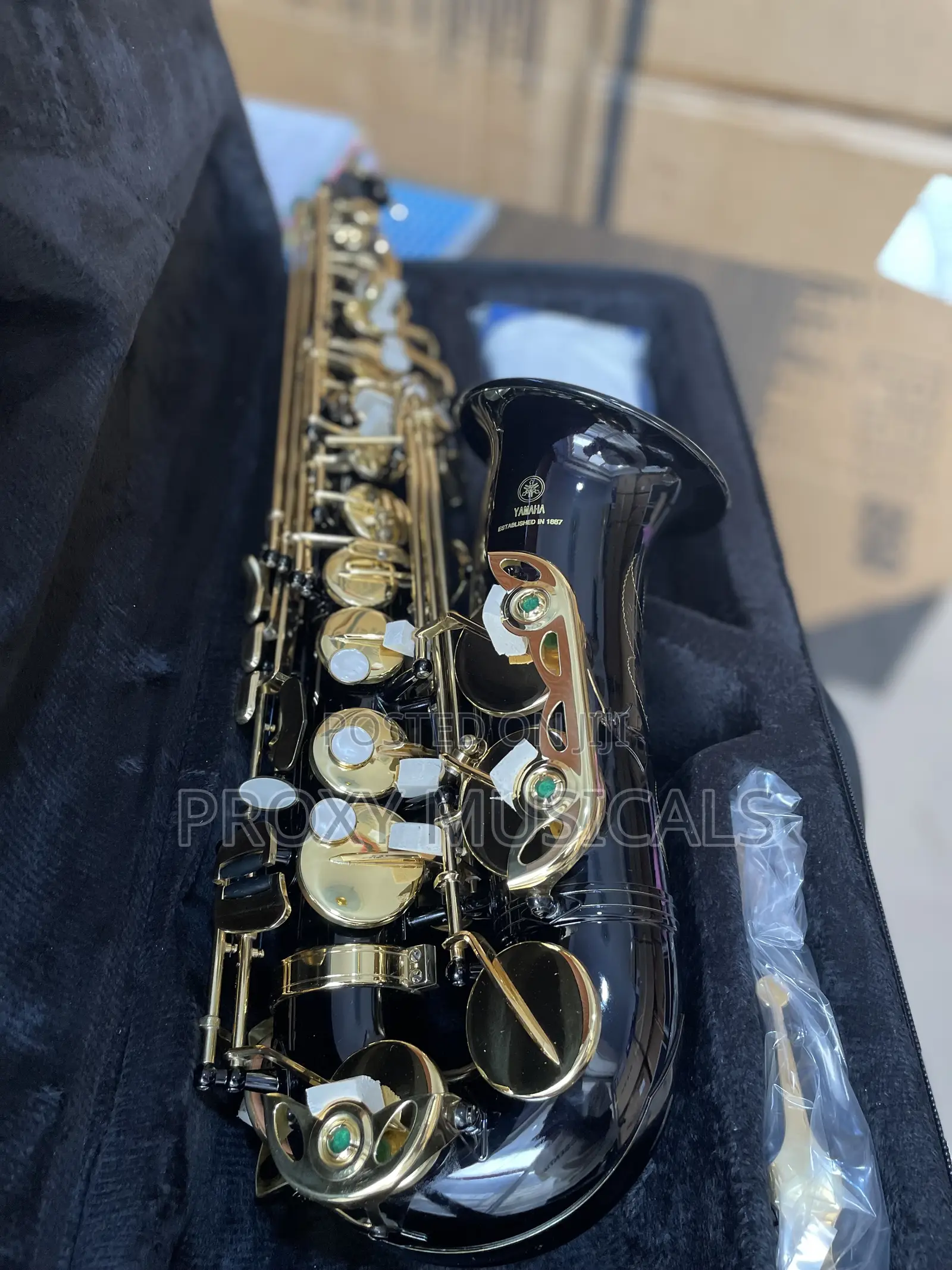 Yamaha Black and Gold Alto Saxophone