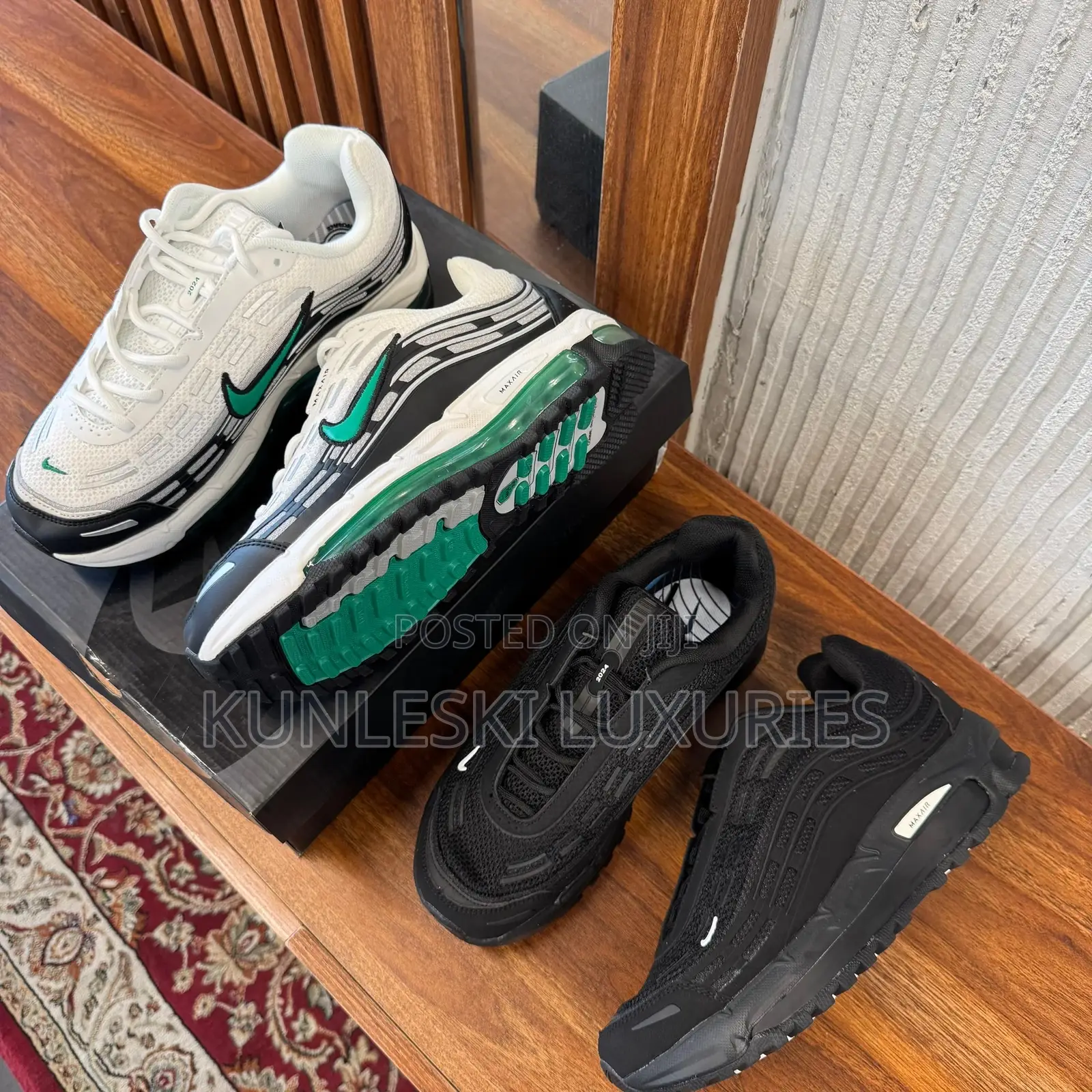 Original Nike Airmax Tl 2.5 Black Celtics Sneakers