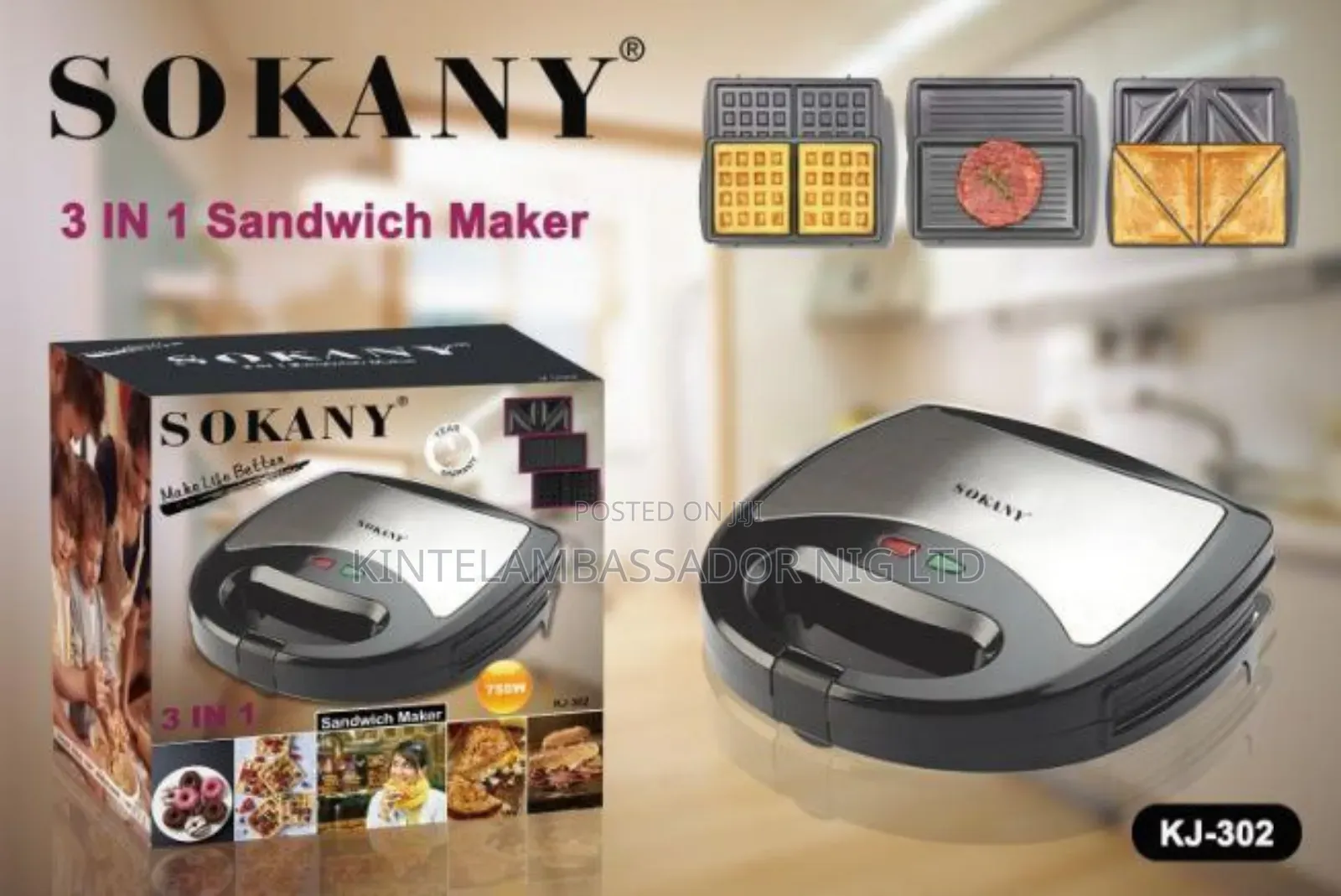 3 in 1 Sokany Sandwich Maker