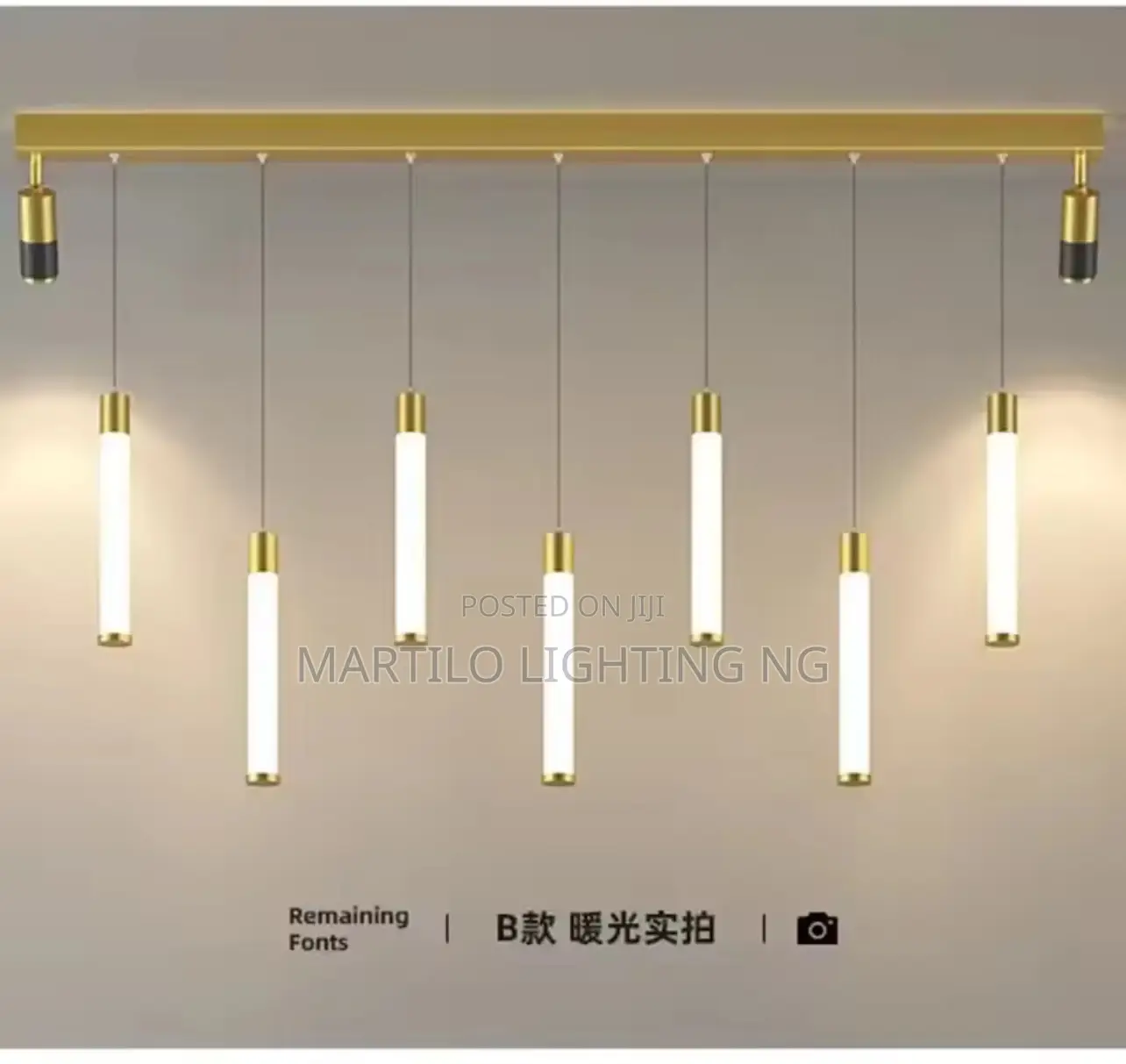 Beautiful Led Drop Light With 2 Track Lights by the Side of the Base
