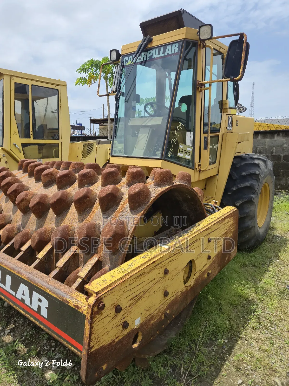 A Caterpillar Padfoot Roller Drum and Tyre