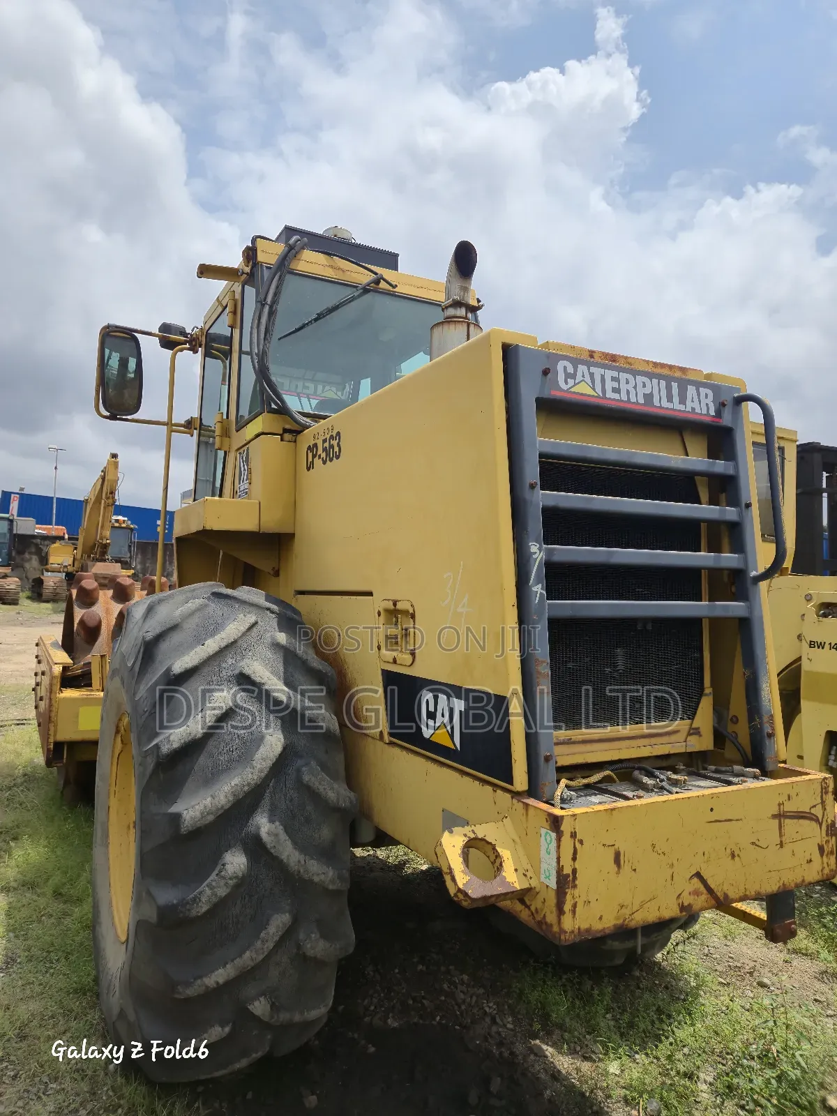 A Caterpillar Padfoot Roller Drum and Tyre