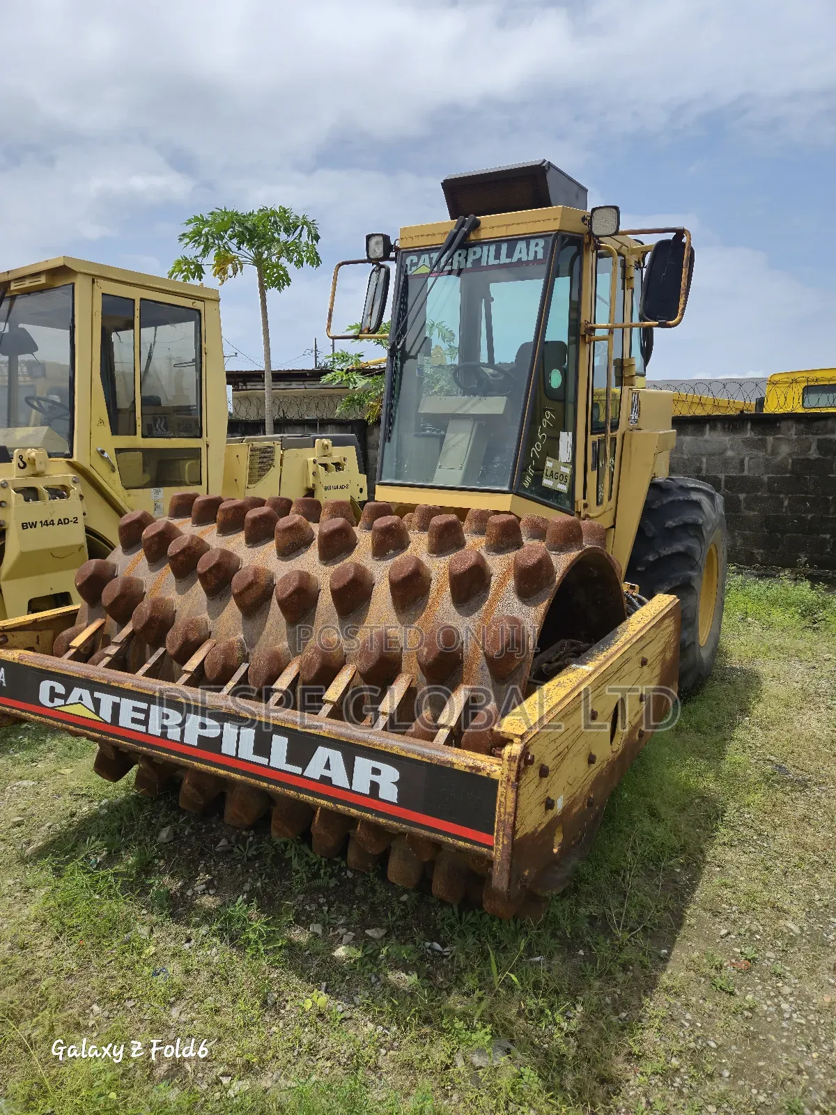 A Caterpillar Padfoot Roller Drum and Tyre