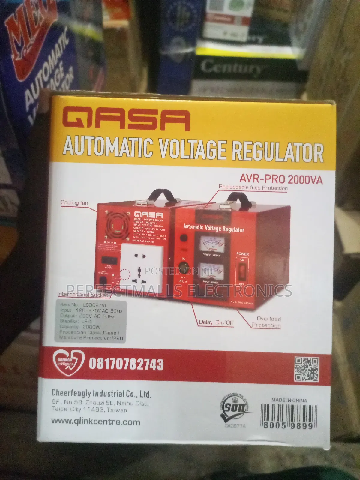 Qasa 2000 Automatic Voltage Stabilizer Avr-Pro-2000va