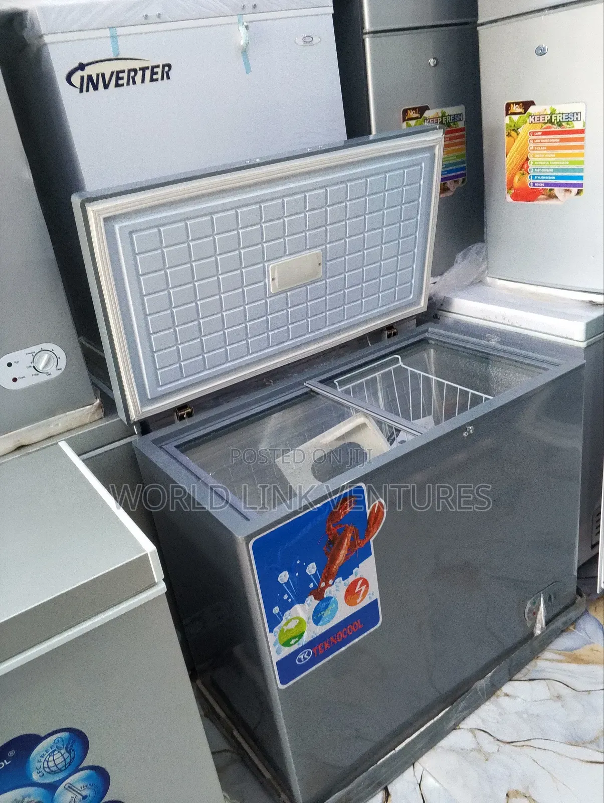 Tekno Cool Chest Freezer Model 411 With Glass and Inner Light