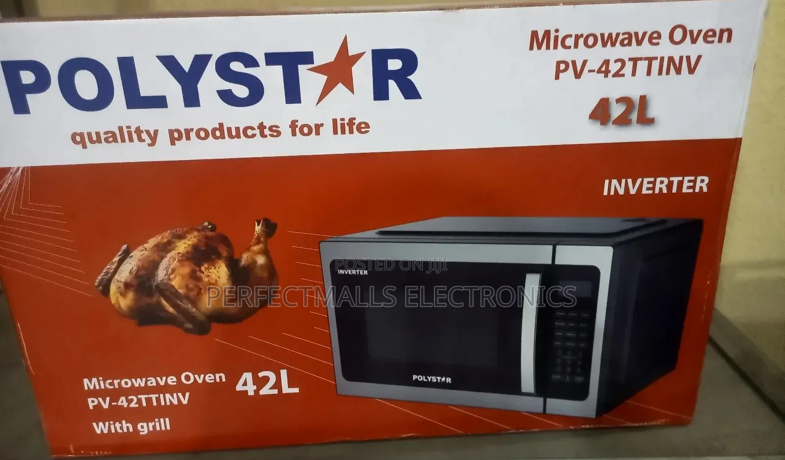 Polystar 42l Inverter Microwave Oven With Grill Pv-42ttinv – Digital