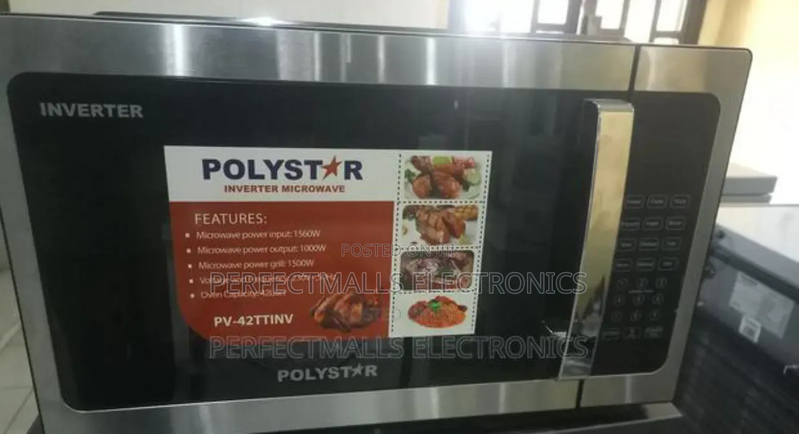 Polystar 42l Inverter Microwave Oven With Grill Pv-42ttinv – Digital