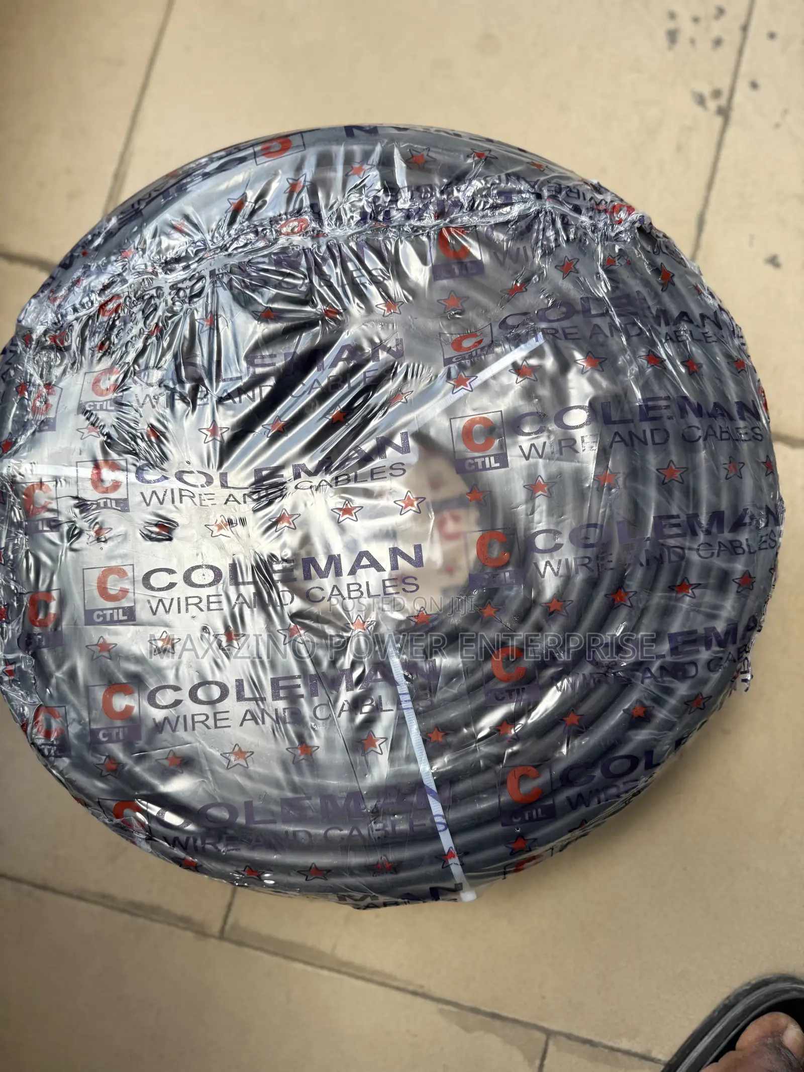 4mm X4 Core Flexible Cable Black Coleman