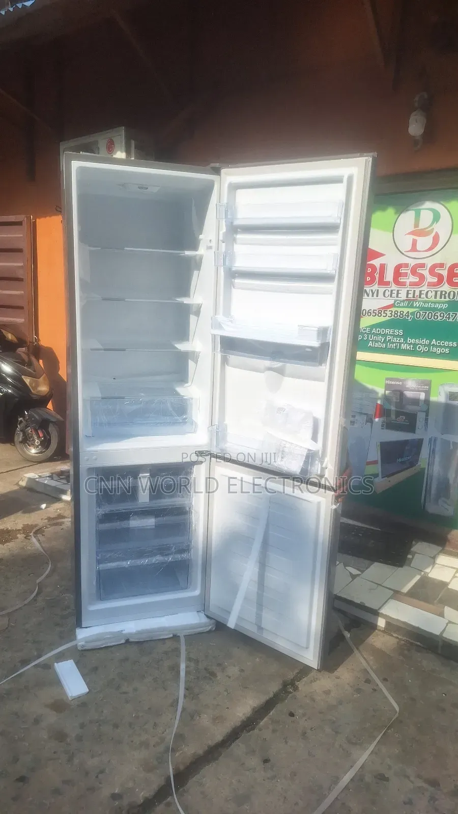 New Hisense Bottom Freezer 268l Double Door With Dispenser Warranty
