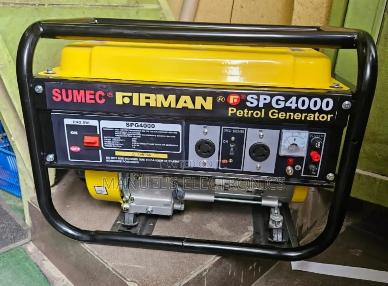 Spg4000m(3.5kva)Sumec Firman Petrol Generator 100% Copper Coil