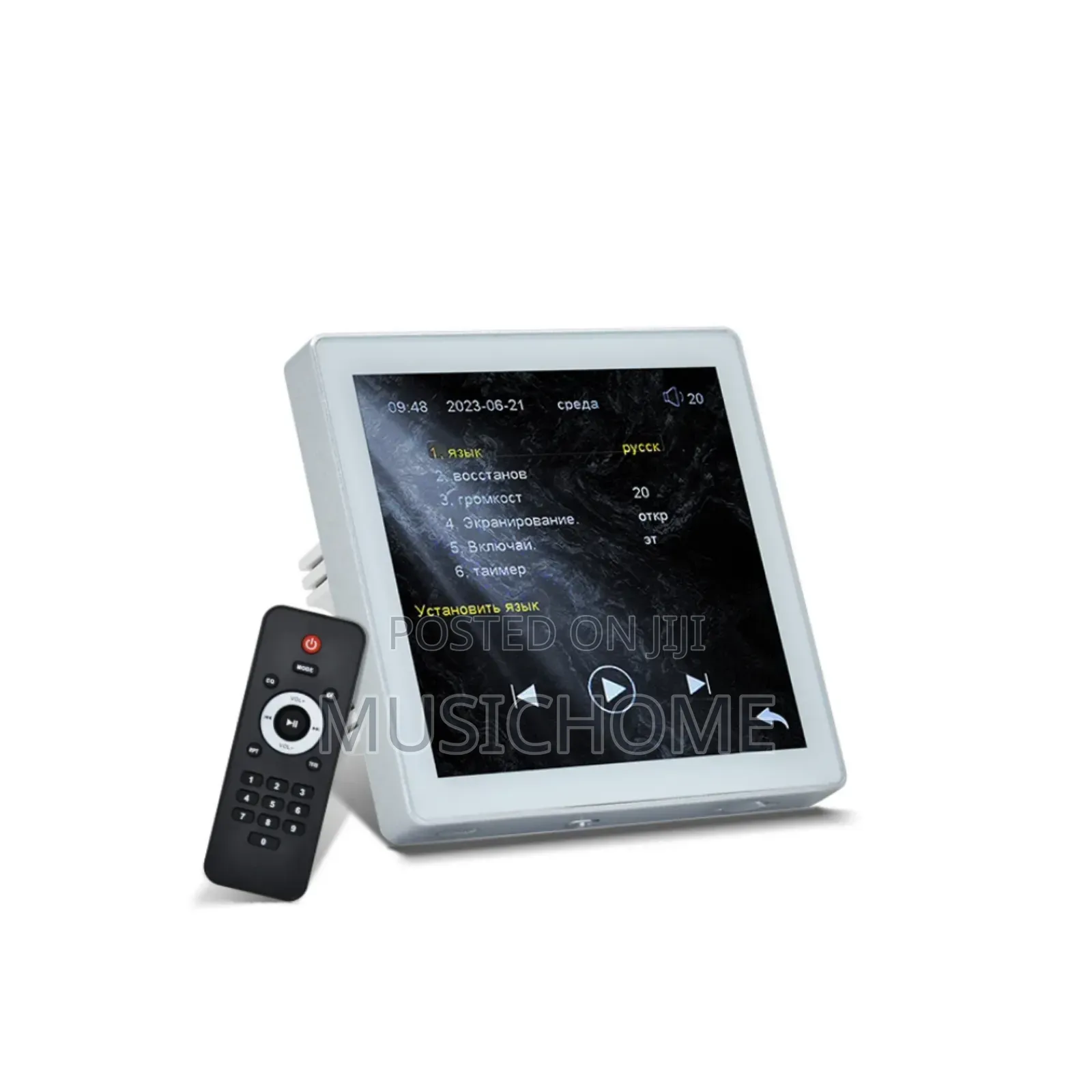 Inwall 4 Inches Screentouch Bluetooth Amplifier For Ceiling Speakers