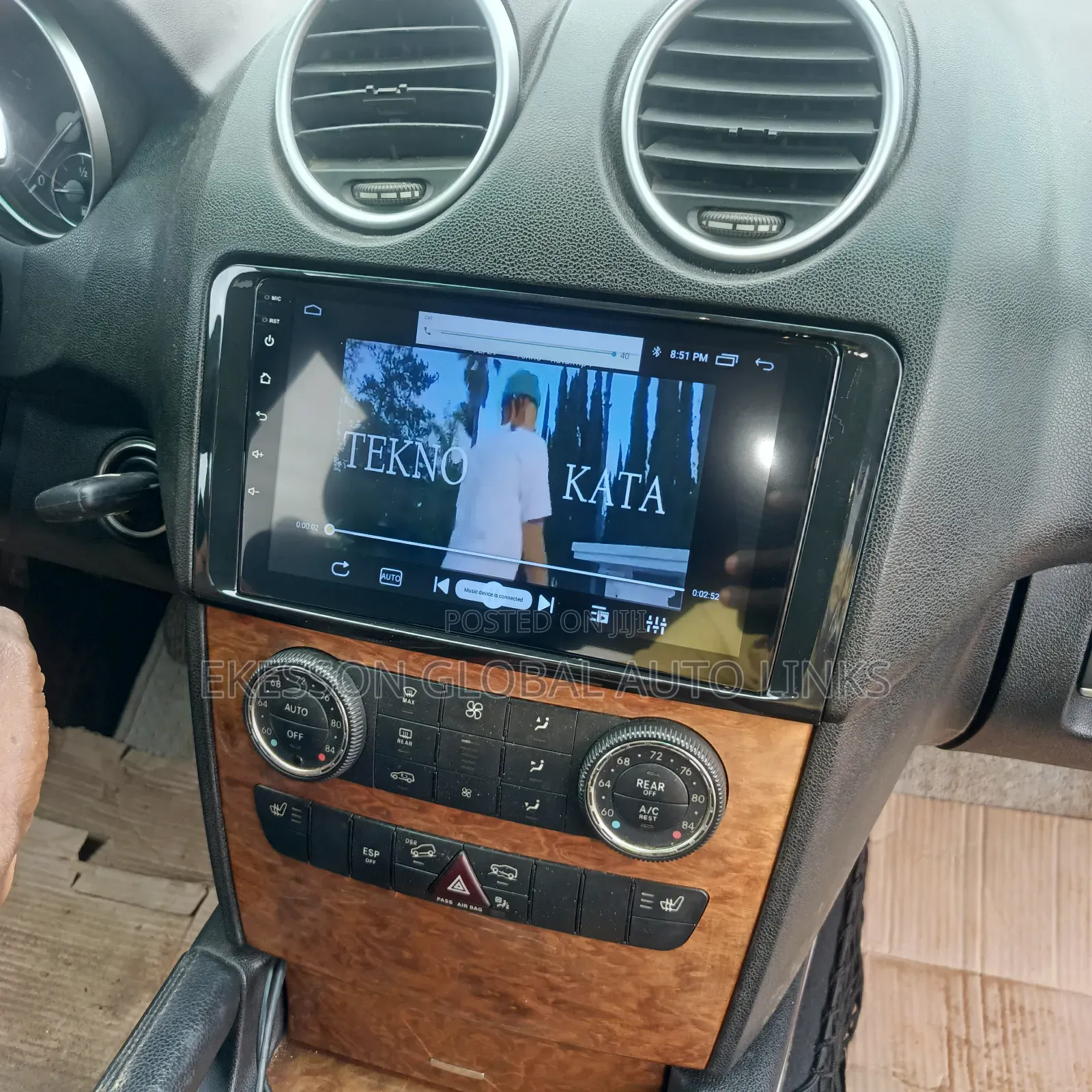 Android Screen Stereo for Mercedes Benz Ml 350 2008-2010 With Camera