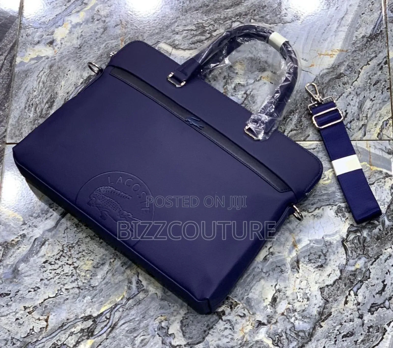 Original Lacoste Leather Laptop Bags Available in Store