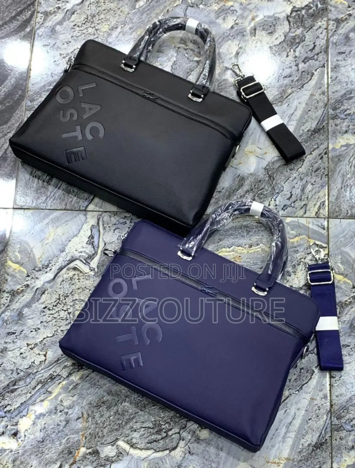 Original Lacoste Leather Laptop Bags Available in Store