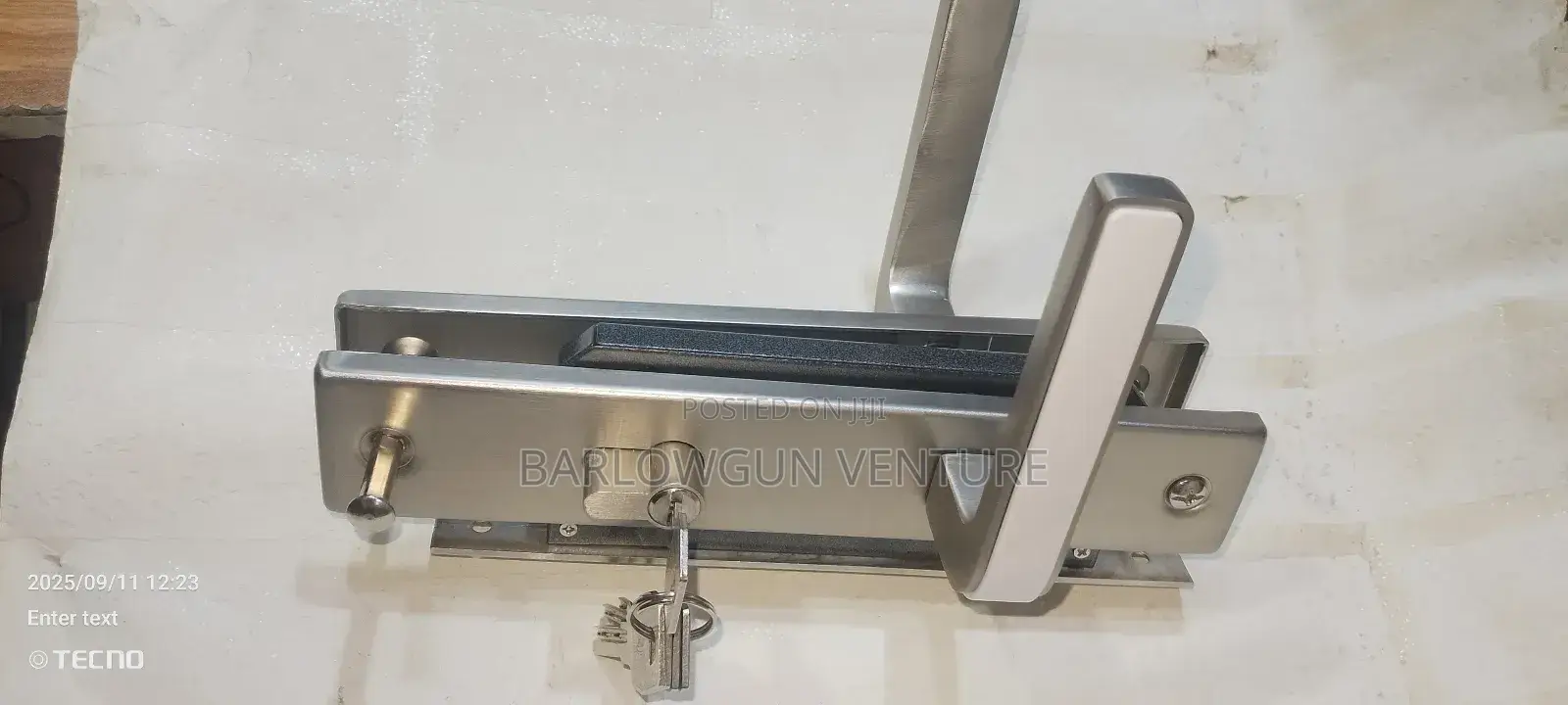 Door Lock Big Sliver /White