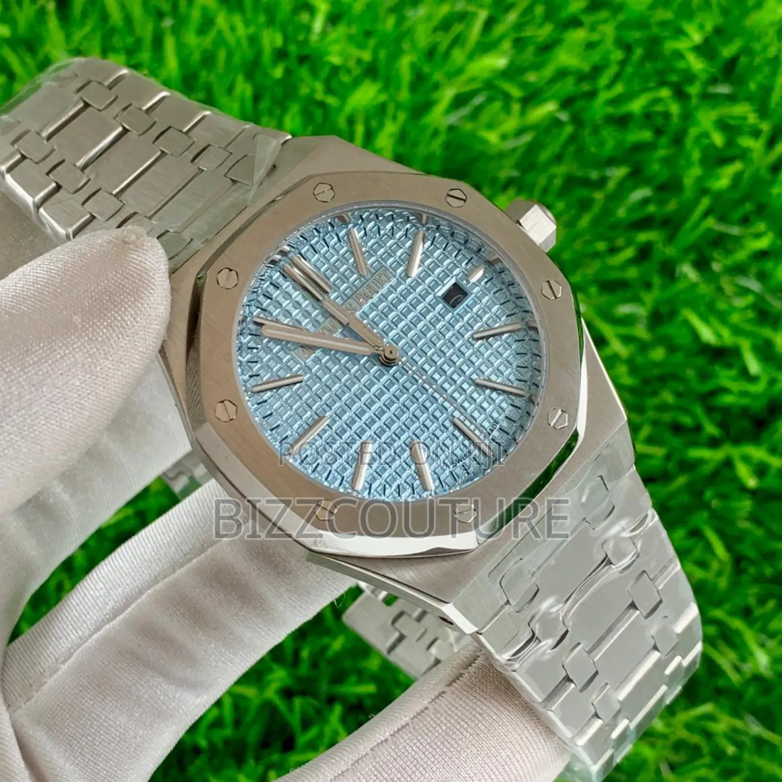 Original Audemars Piguet Silver Stainless Steel Quartz Calendar Watch